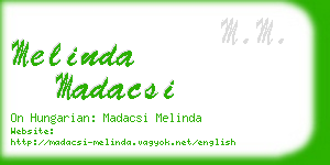 melinda madacsi business card